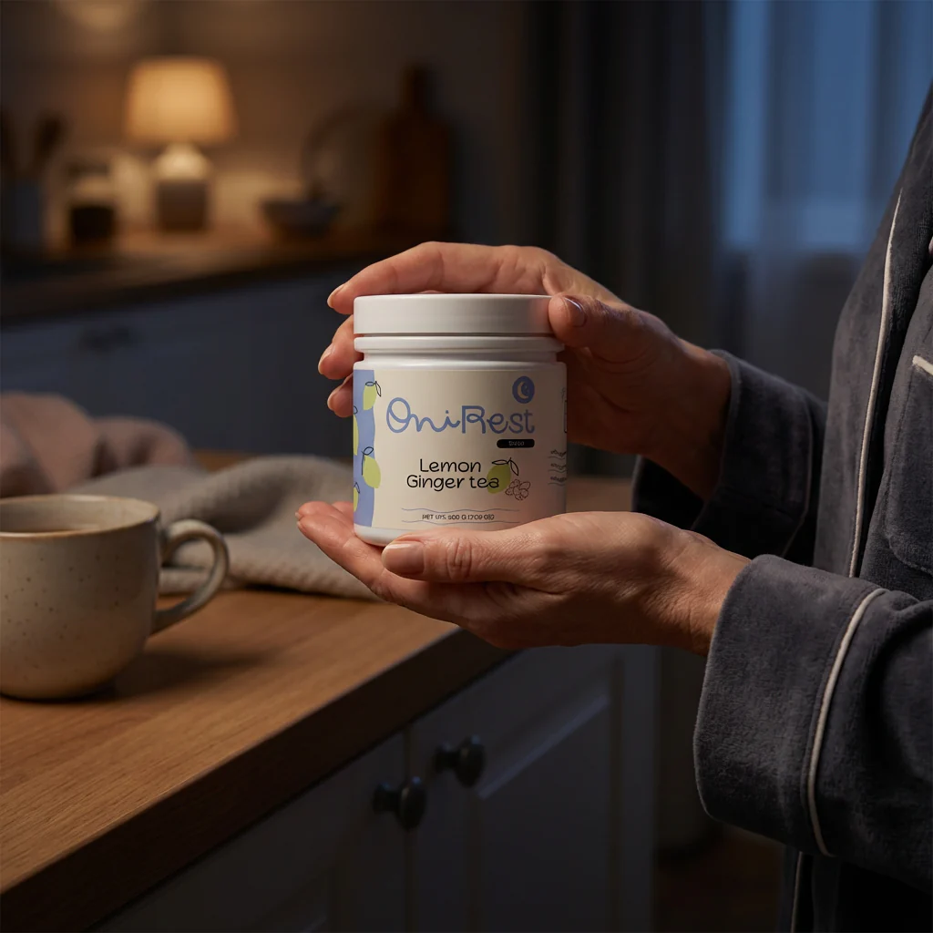 Onirest jar in a cozy night setting
